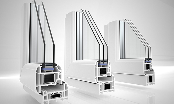 UPVC multi-chamber profile cross-section